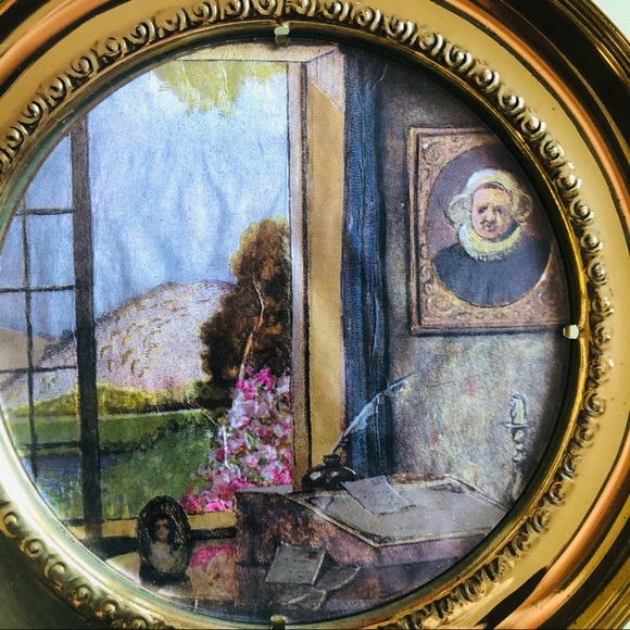 5 Cottagecore Vintage Solid Brass English Scenery - Picture 6 of 10